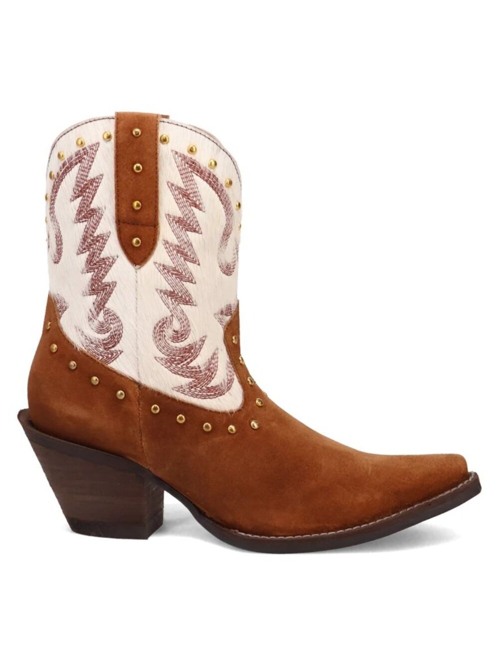 Dingo Ladies Rodeo Queen Suede/ Hair On Brown Booties DI2222-BN